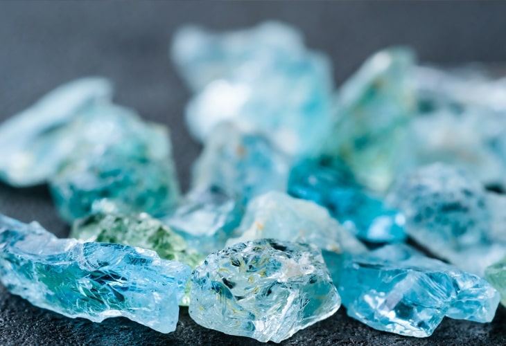 Pedra do signo de Aquário Pedra aquamarine