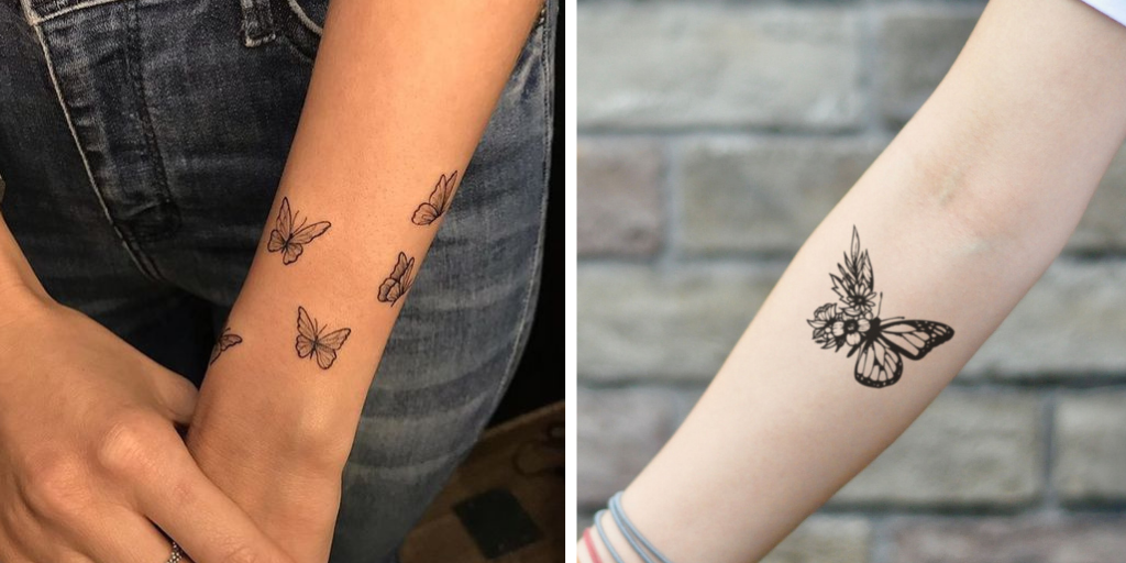 tatuagem de borboletas