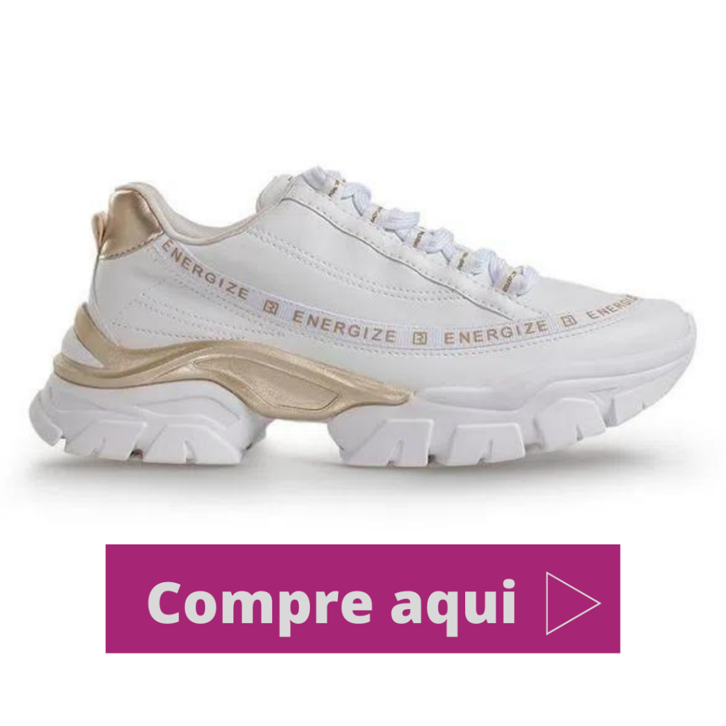 Tênis Chunky Ramarim Energize White/Gold