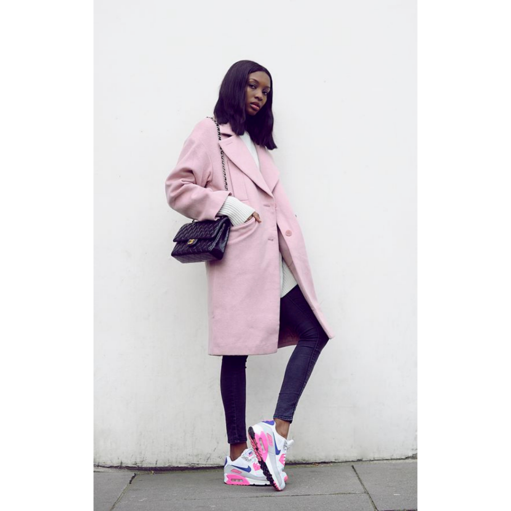 look com tênis air max pink