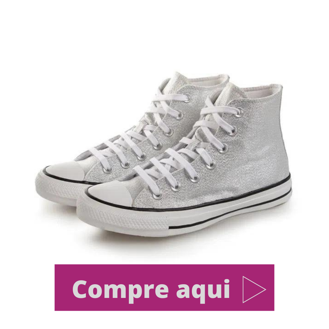 Tênis Casual Cano Alto All Star Converse Chunky Taylor Silver