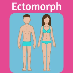 ilustração de homem e mulher com corpo ectomorfo