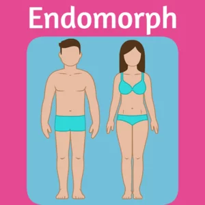 ilustração de homem e mulher com corpo endomorfo