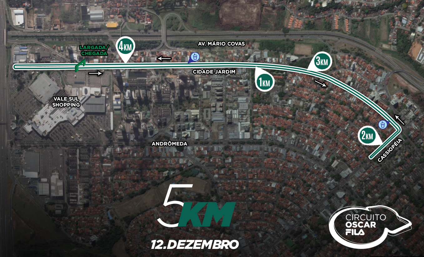 caminho do circuito oscar fila - 5Km