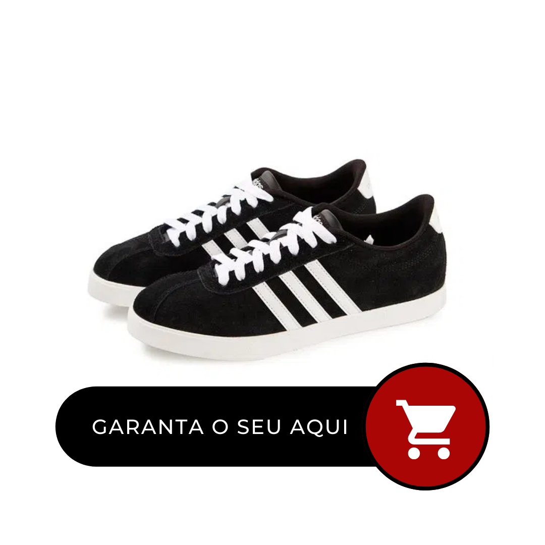 Tênis Casual Adidas Courtset Preto/Branco
