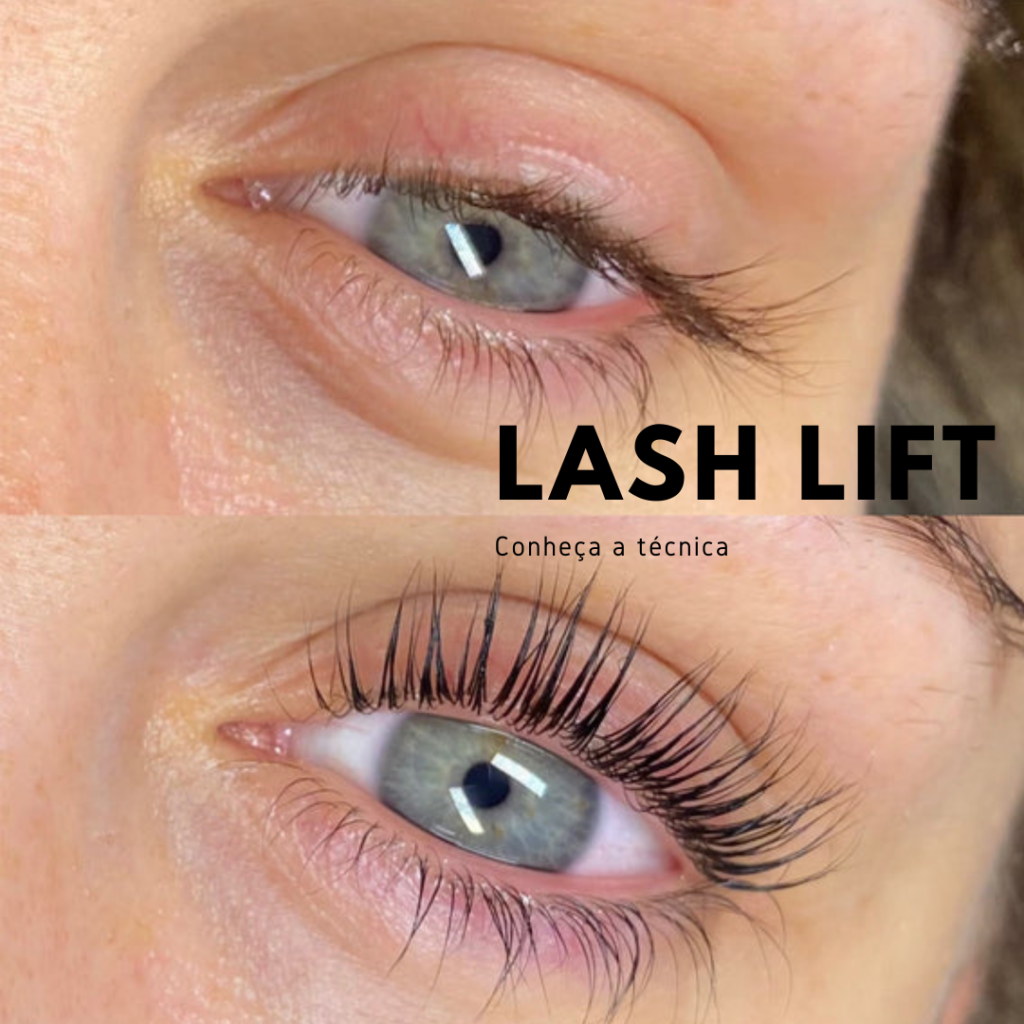 lash lift comparação antes e depois
