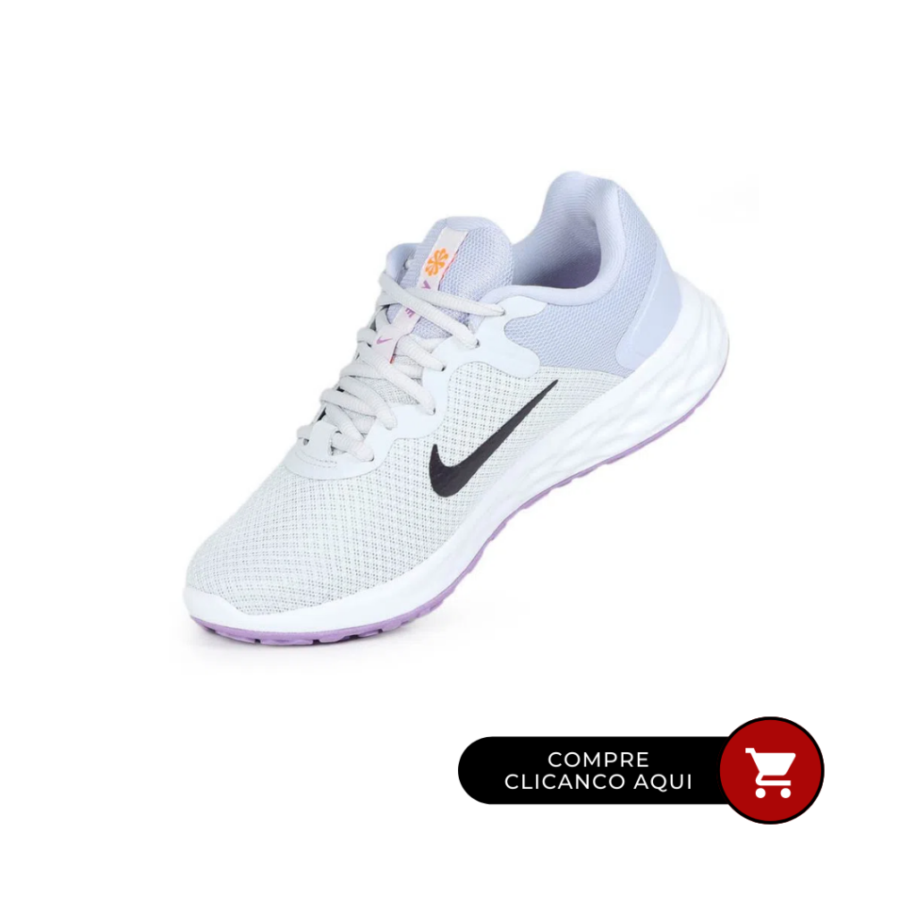 Tênis Esportivo Feminino Nike Revolution 6 Lilas
