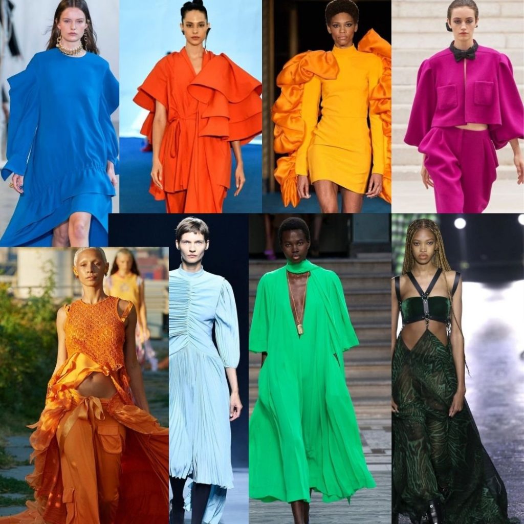 Modelos usando look com as cores do inverno 2022
