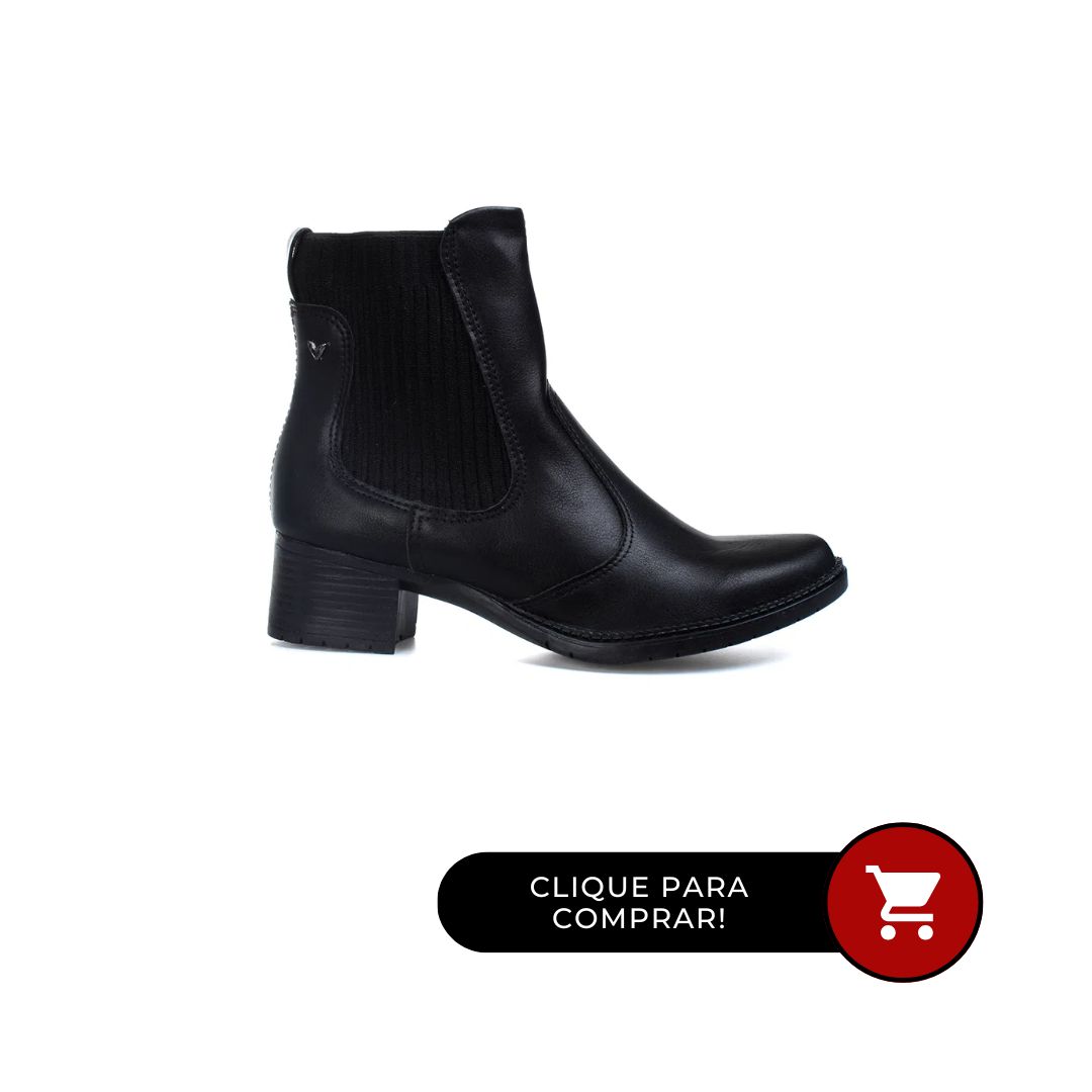 Bota Cano Baixo Chelsea Mississipi Love Preto - Feminino