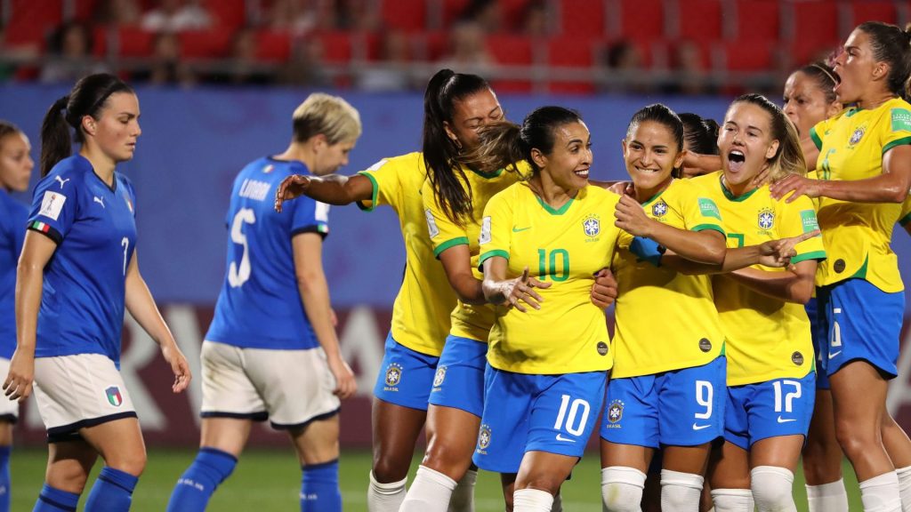 Foto da seleção brasileira de futebol.
Historia do Futebol Feminino