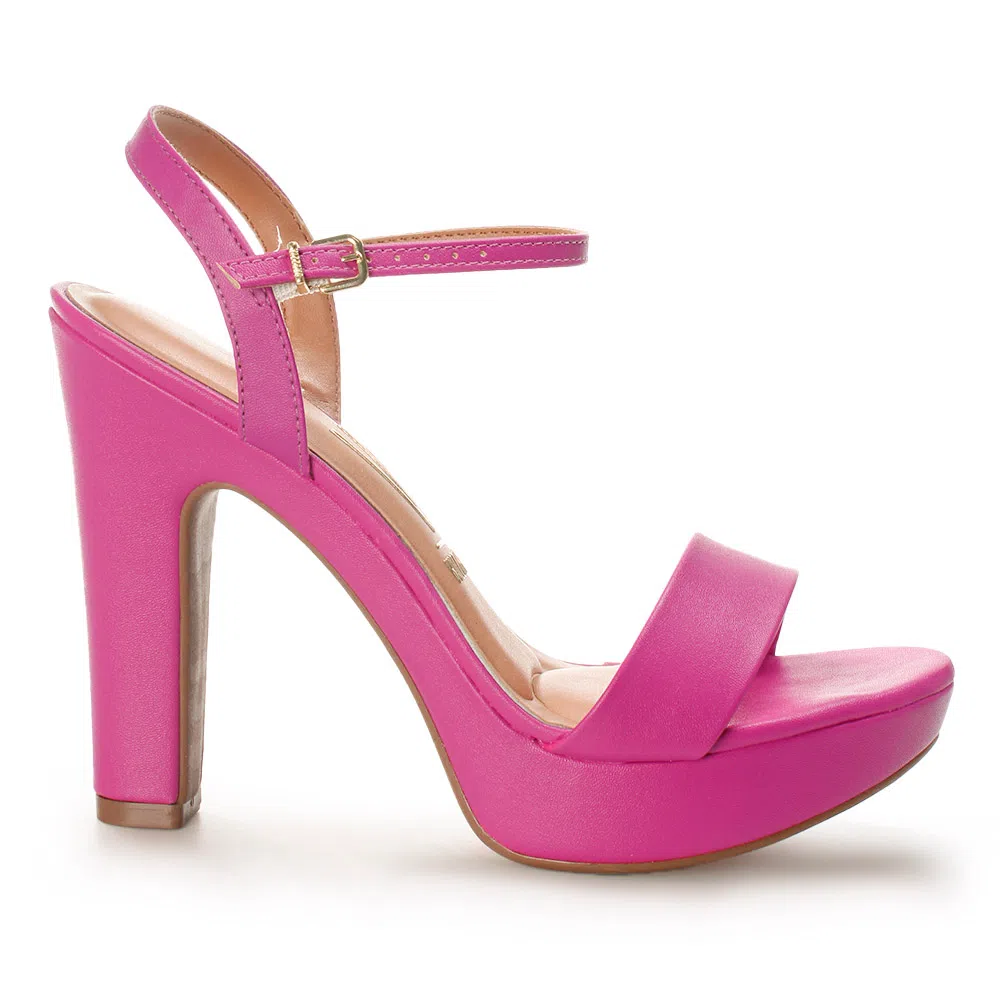 Sandália de salto pink