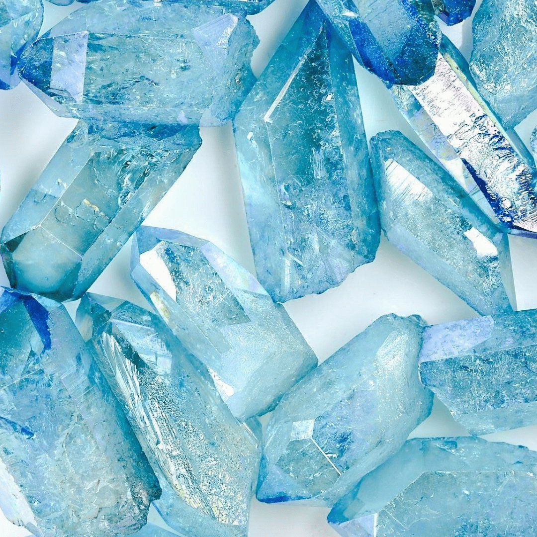 Cristal Aquamarine que representa o signo de aquário