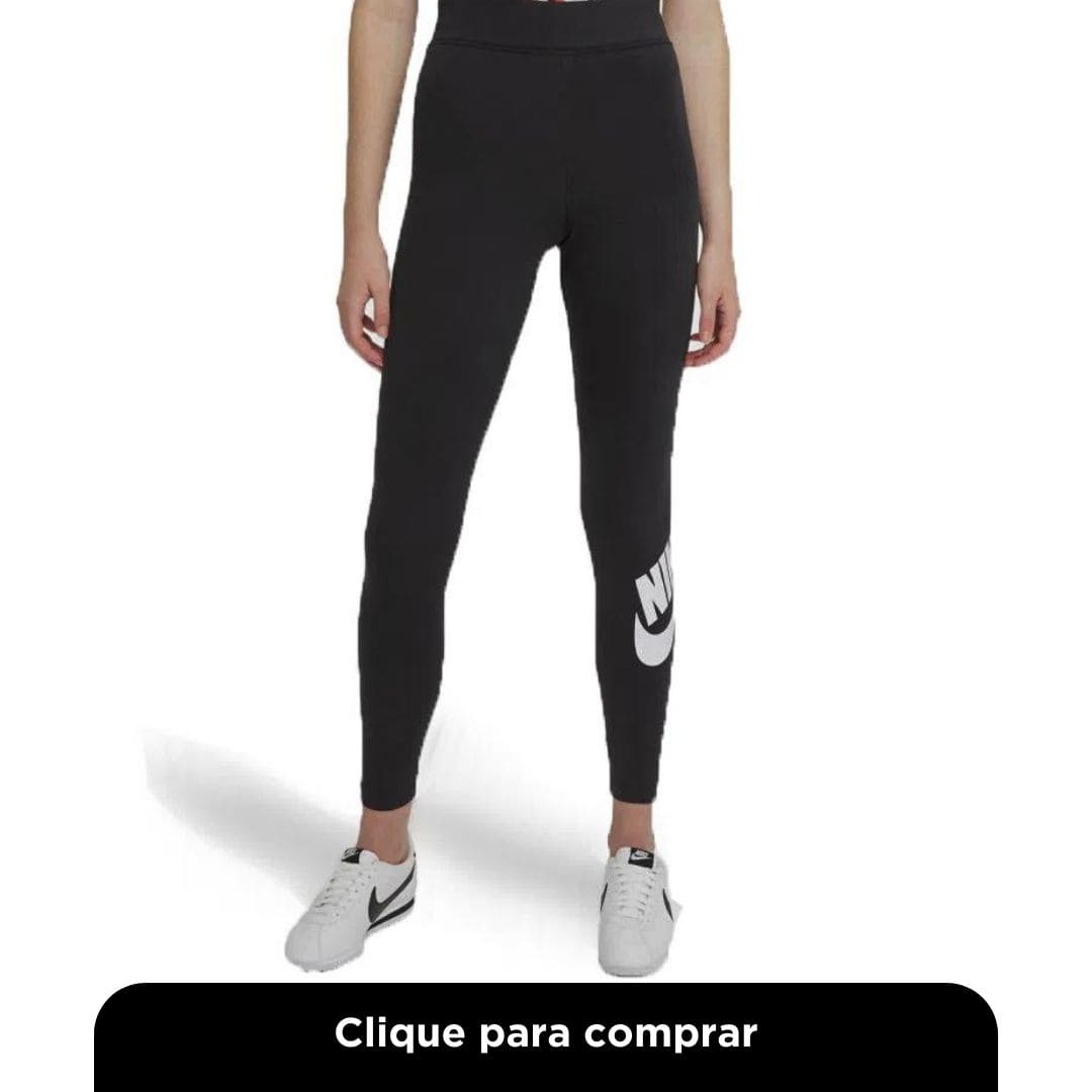 Calça Legging Nike Sportswear Essential Black/White
