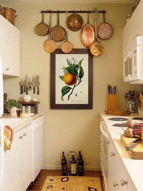 Cozinha com decoração boho