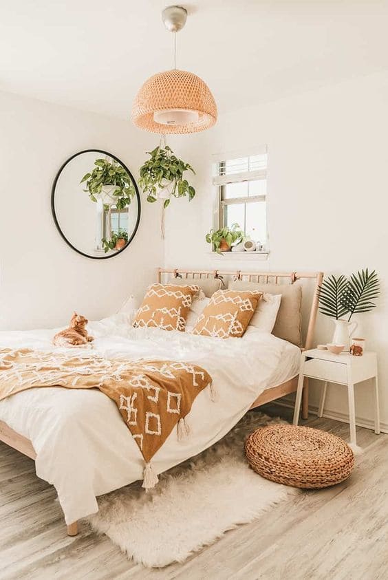Quarto com decoração estilo boho