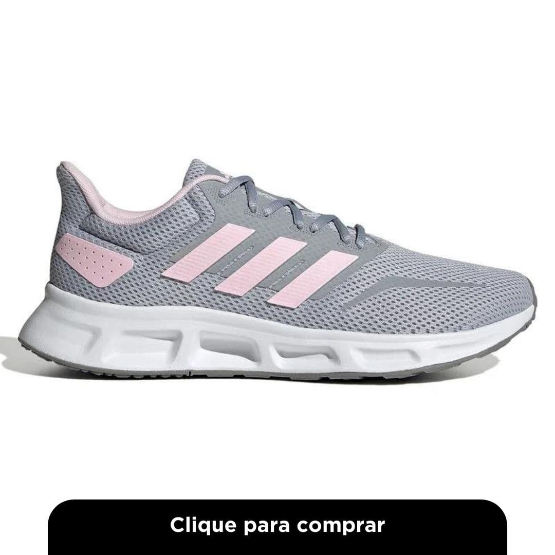 Tênis Adidas Showtheway 2.0 Cinza e Rosa - Feminino