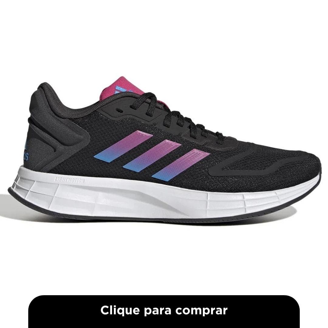 Tênis Adidas Duramo SL 2.0 Preto e Lilás Feminino