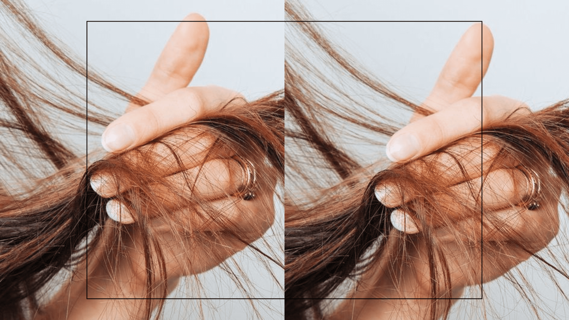 Representação de cabelo que precisa de cauterização capilar