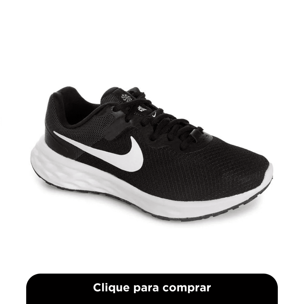 Tênis Nike Revolution 6 Next Preto e Branco - Feminino