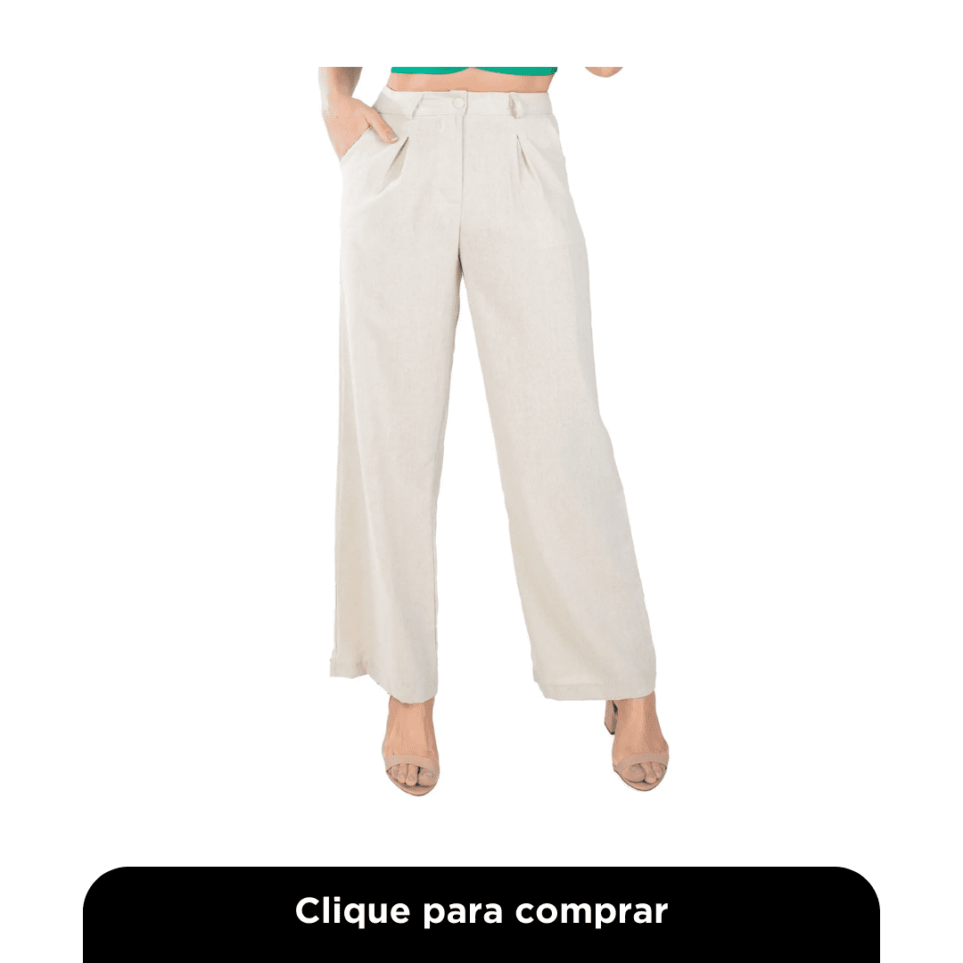 Calça Pantalona Feminina Select Bege