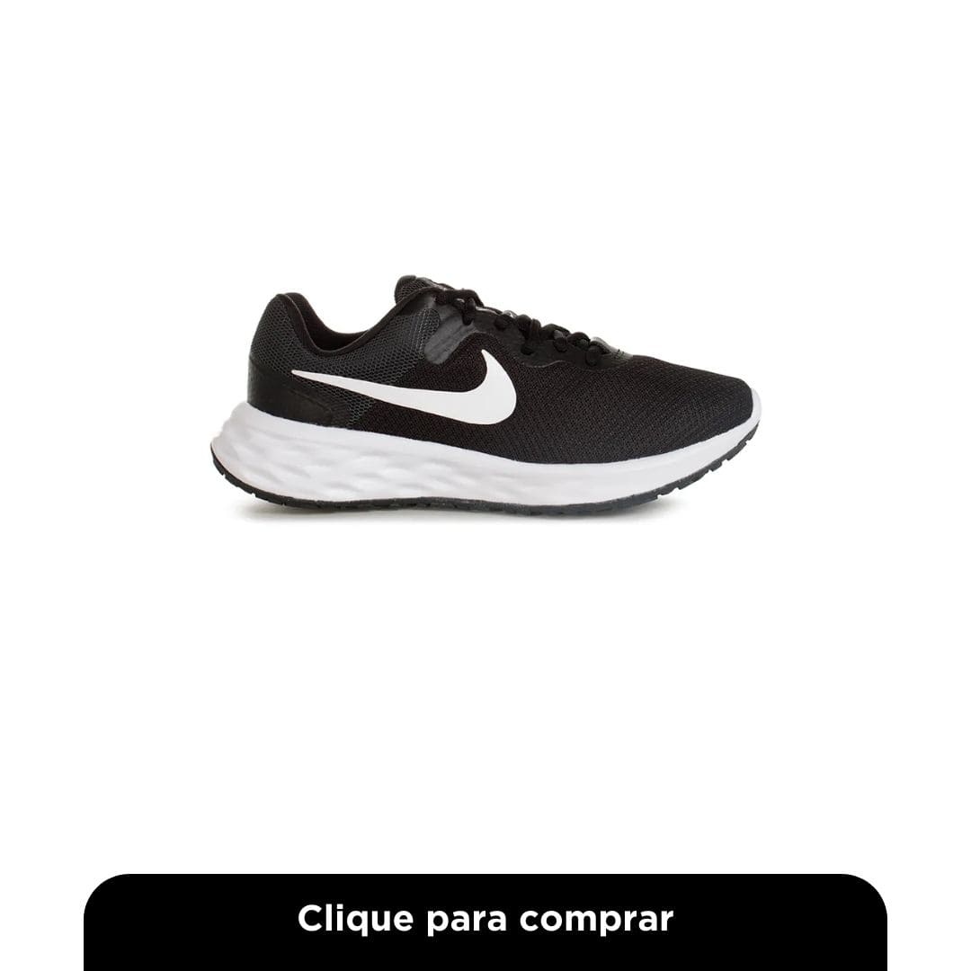 Tênis Nike Revolution 6 Next Preto e Branco