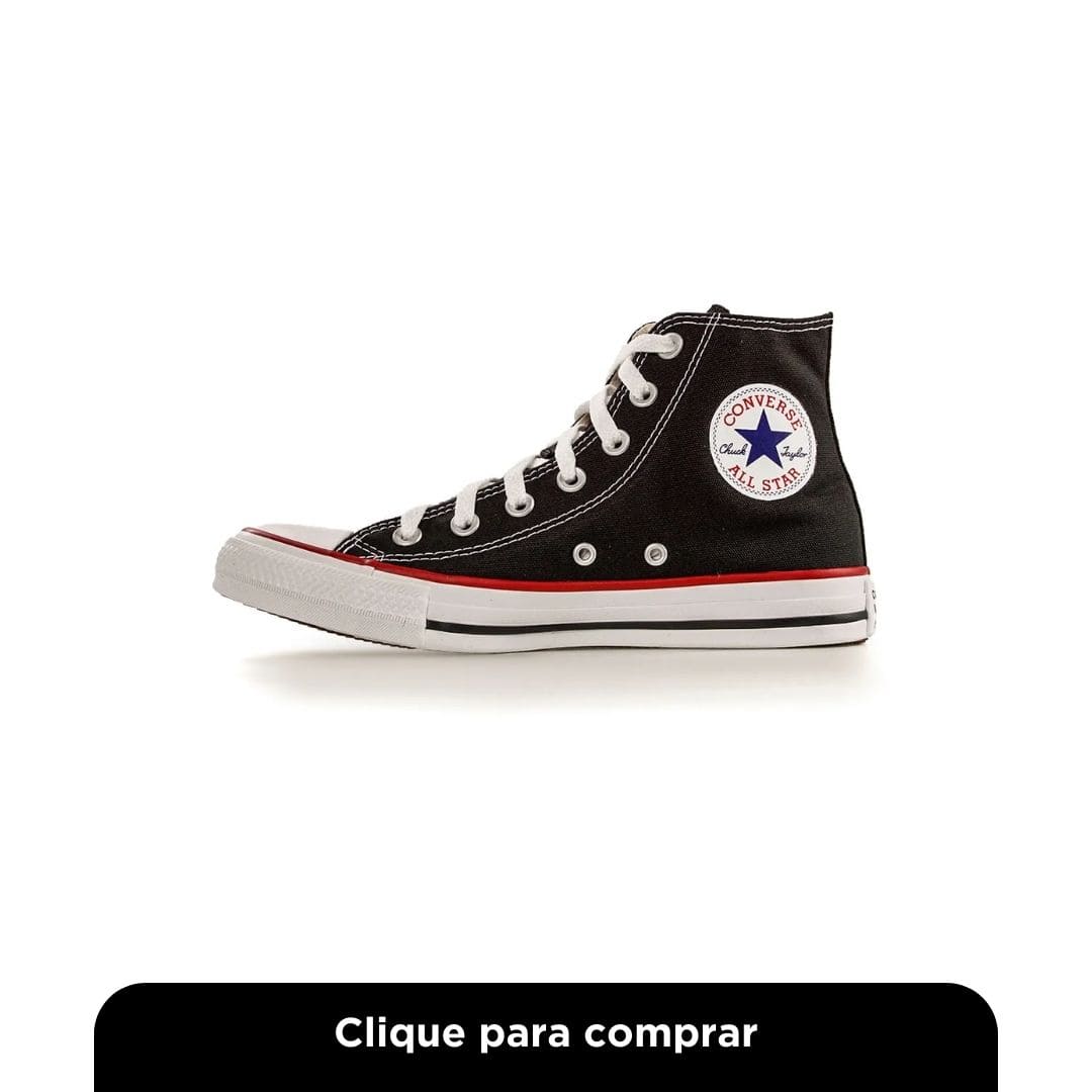 Tênis Converse Chuck Taylor All Star Core Hi Preto Vermelho