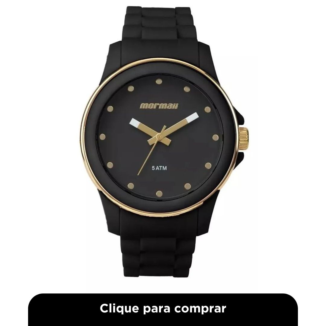 Relógio Mormaii Feminino Luau Preto/Dourado - MOPC21JAKP/8P