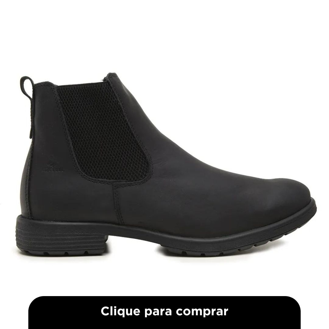 Bota Chelsea Macboot Canaã 02 Preto Emborrachado