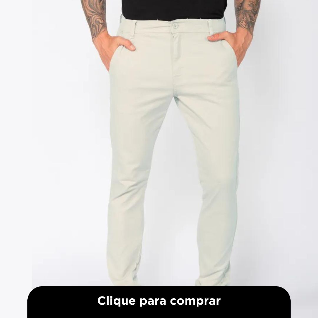 Calça Masculina Slim Com Elastano Alfaiataria Skinny Esporte Fino Social Sarja Conceito Jeans 7762 Gelo