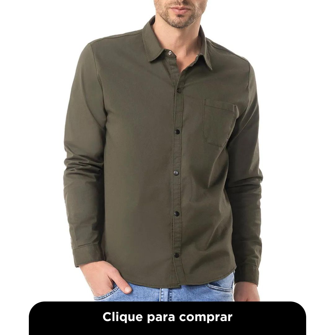 Camisa Manga Longa Sarja Diametro Verde
