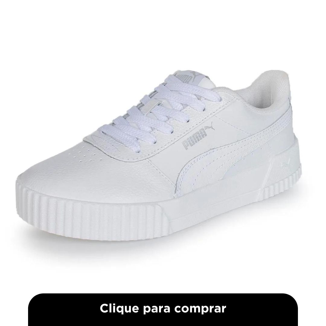 Tênis Casual Puma Carina L BDP Branco Feminino
