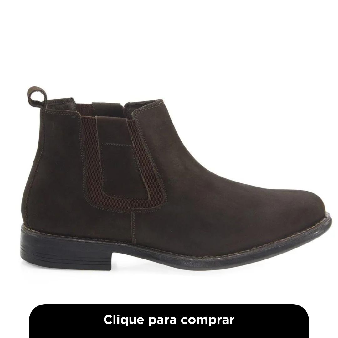 Bota Botina Casual Autem Originals com Elastico e Sola Borracha Costurada