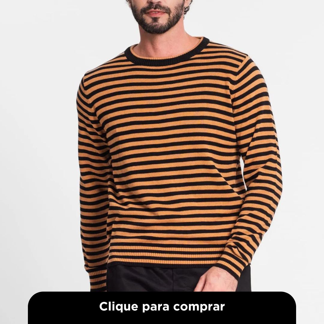 Suéter Masculino Em Tricot Diametro Preto
