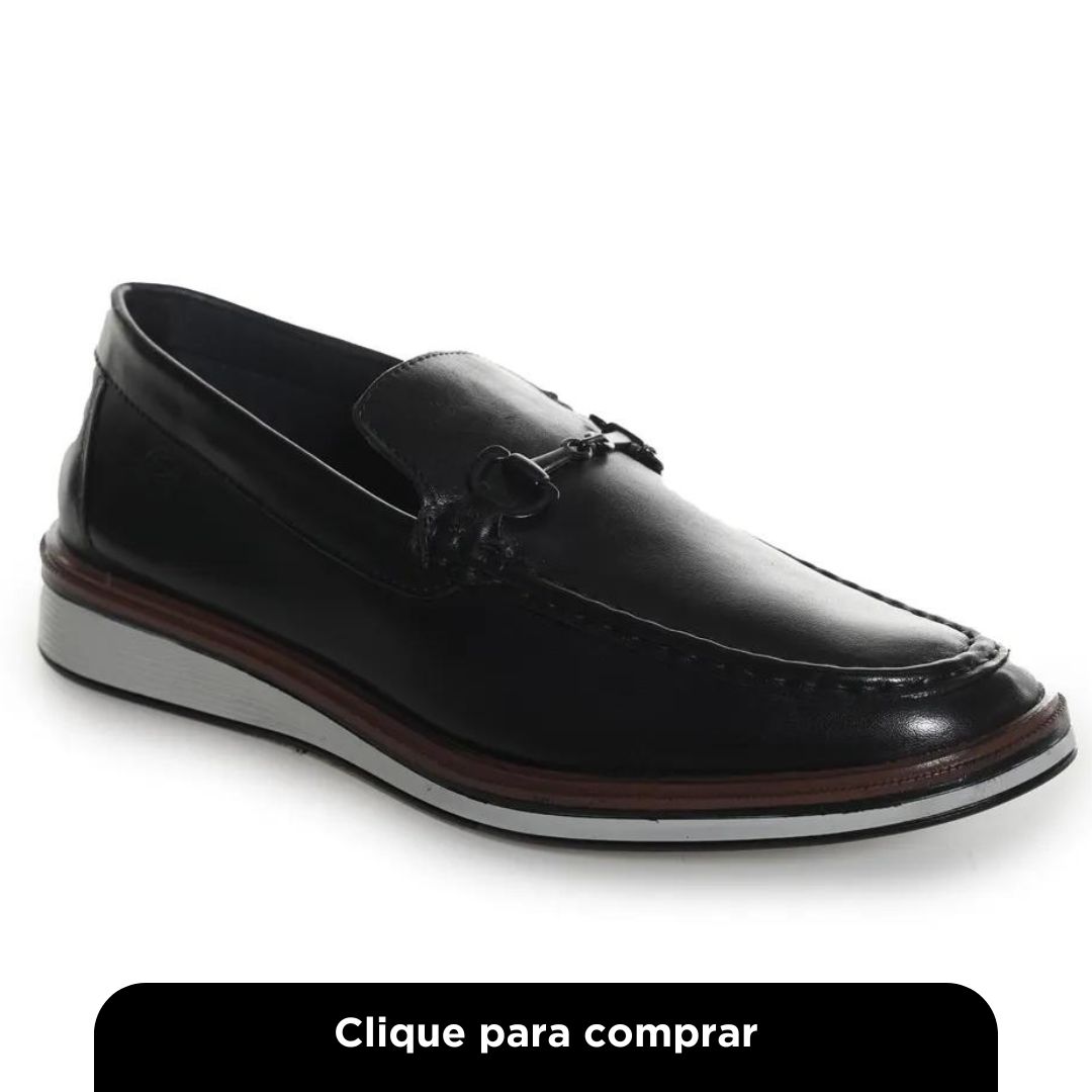 "Mocassim Masculino Fivela Constantino Preto
"