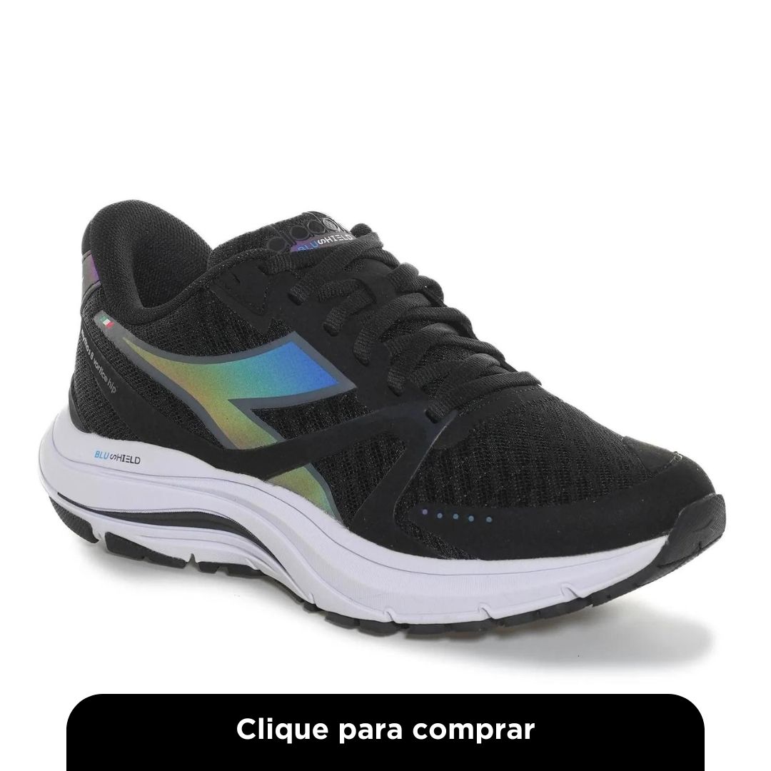 Tênis Esportivo Diadora Mythos Blushield 8 Vortice HIP W Preto Feminino