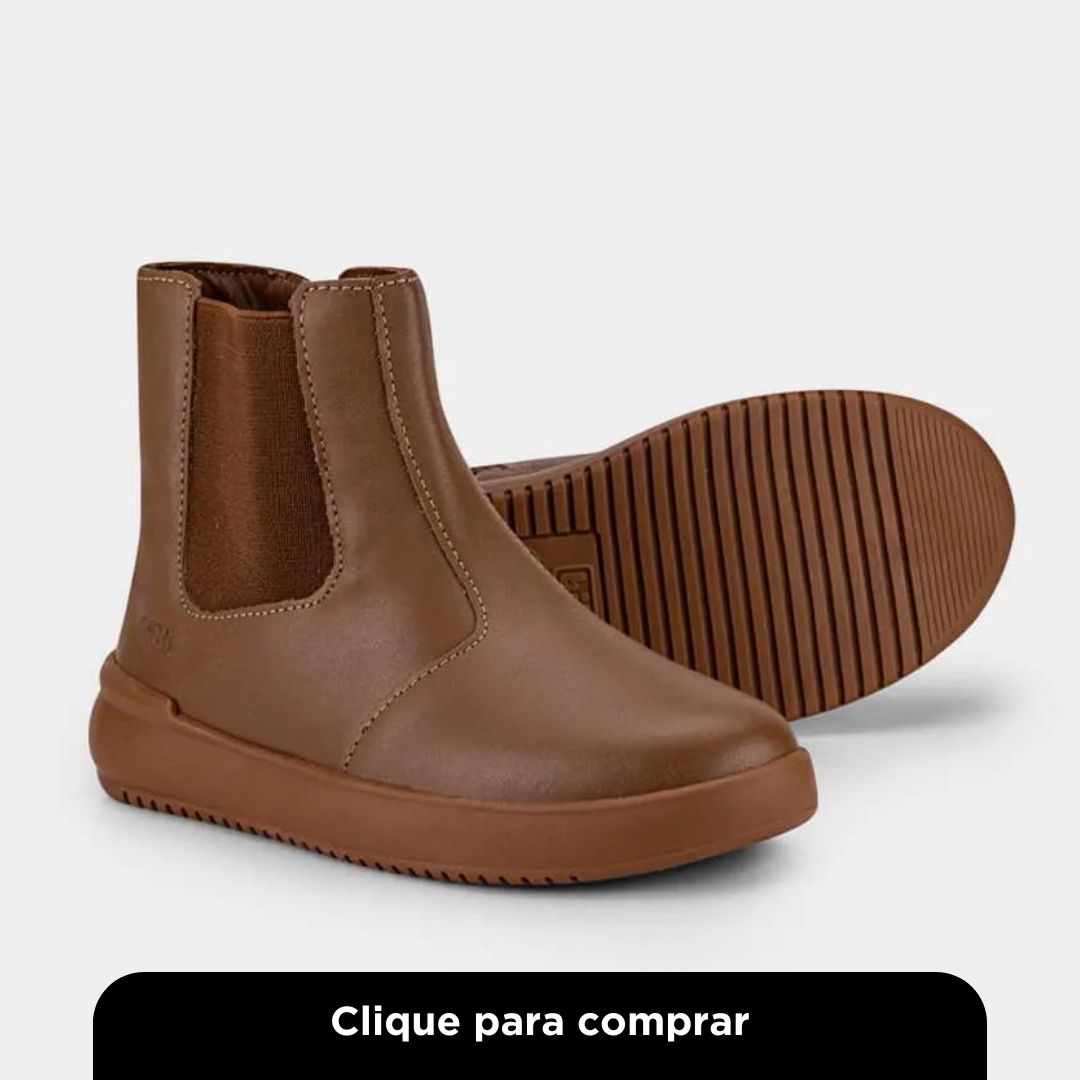 Bota Infantil Cano Curto Bibi Urban Kids Marrom
