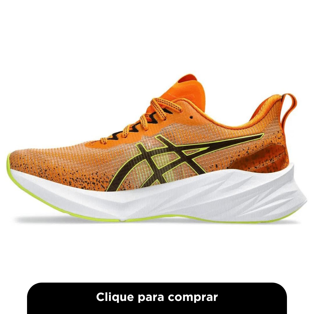 Tênis Esportivo Asics Novablast 3 LE Laranja e Limão Masculino