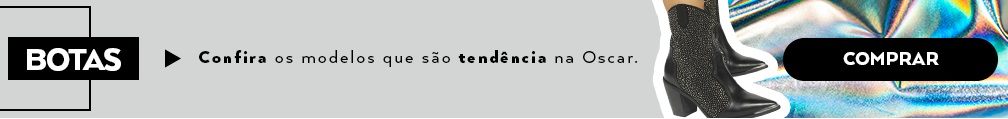 Banner da loja de calçados Oscar levando para a seção de botas femininas que combinam perfeitamente com quem quer aprender a como usar short saia