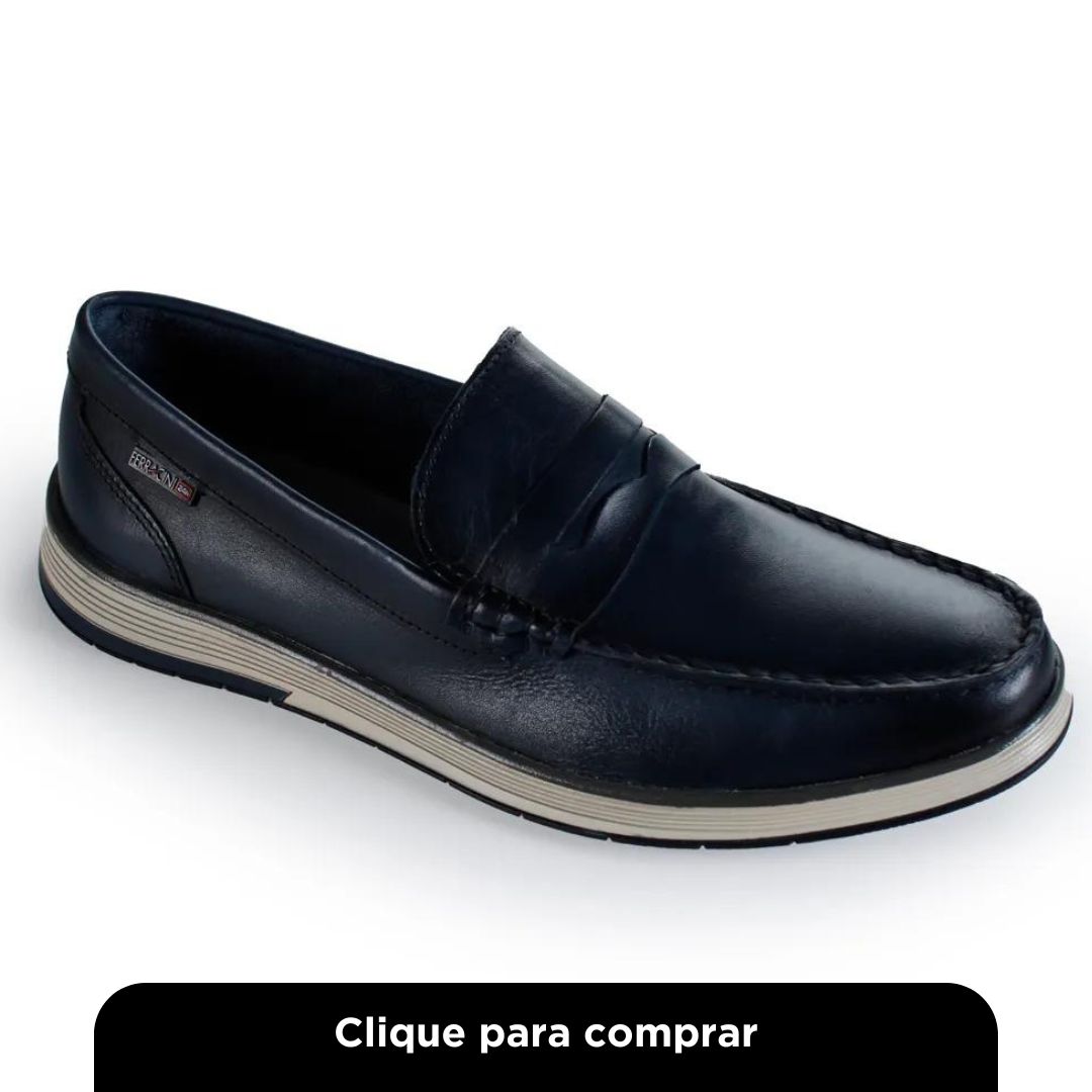 Mocassim Ferracini Ultra Summ Marinho Masculino