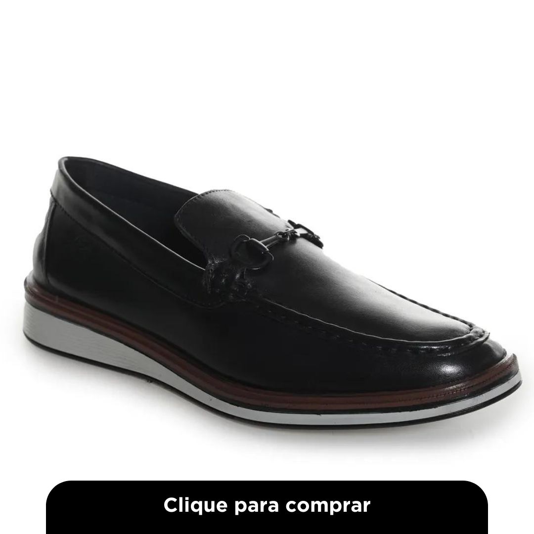 Mocassim Masculino Fivela Constantino Preto