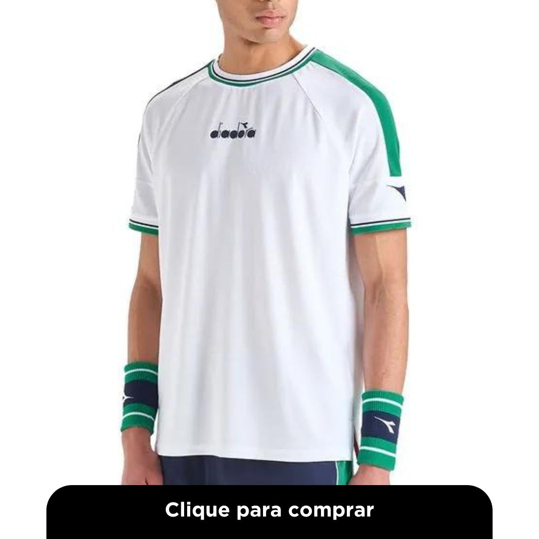 Camiseta para Tennis Diadora SS T-Shirt Icon Branco Marculino