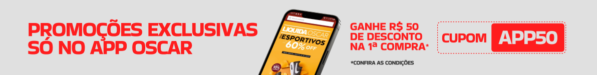 Banner da loja de calçados Oscar levando para o app Oscar onde é possível encontrar ofertas exclusivas para montar o que é estilo boho