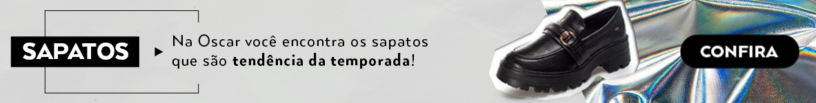 Banner da loja de calçados Oscar levando para a seção de sapatos femininos onde é possível determinar quais são os tipos de sapatos sociais femininos em alta