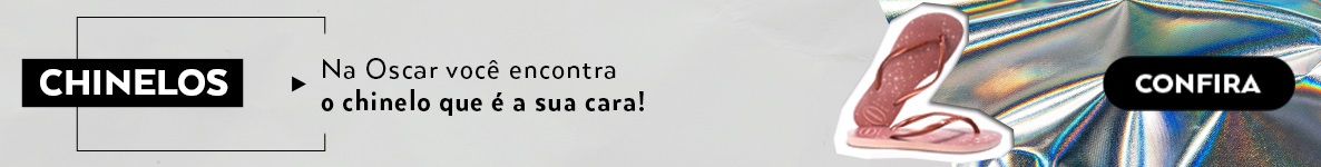 Banner da loja de calçados Oscar levando para a seção de chinelos femininos onde é possível encontrar chinelos da coleção Zaxy Stich e Divertidamente