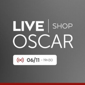 Capa destacada anunciando o evento Live Oscar que acontecerá no dia 06 de novembro