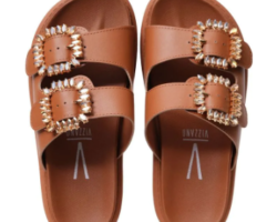 Sandália Tamanco Camel Vizzano Birken Fivela Feminina